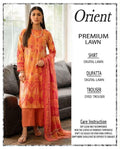 Orient 3pc Printed Lawn